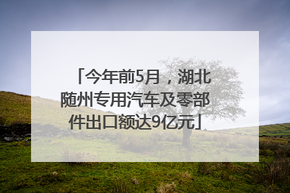 今年前5月，湖北随州专用汽车及零部件出口额达9亿元