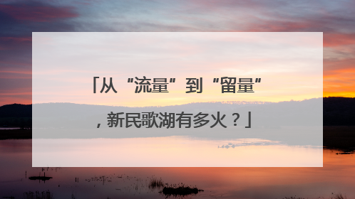 从“流量”到“留量”，新民歌湖有多火？