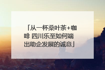 从一杯桑叶茶+咖啡 四川乐至如何端出助企发展的诚意