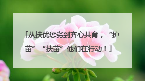 从扶优惩劣到齐心共育，“护苗”“扶苗”他们在行动！