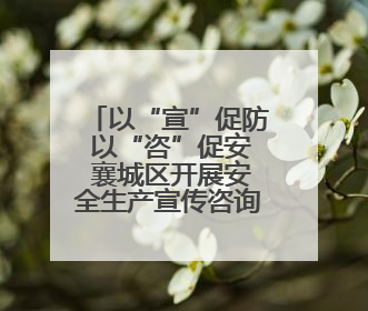 以“宣”促防 以“咨”促安 襄城区开展安全生产宣传咨询日活动