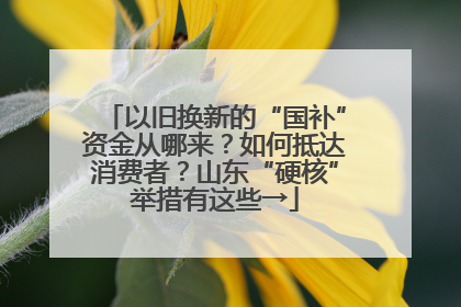 以旧换新的“国补”资金从哪来？如何抵达消费者？山东“硬核”举措有这些→