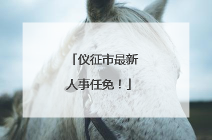 仪征市最新人事任免！