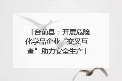 台前县：开展危险化学品企业“交叉互查”助力安全生产