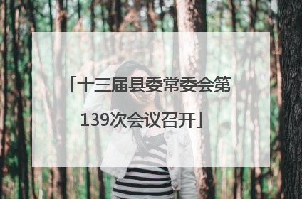 十三届县委常委会第139次会议召开