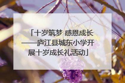 十岁筑梦 感恩成长——庐江县城东小学开展十岁成长礼活动