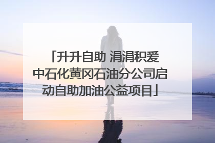 升升自助 涓涓积爱 中石化黄冈石油分公司启动自助加油公益项目