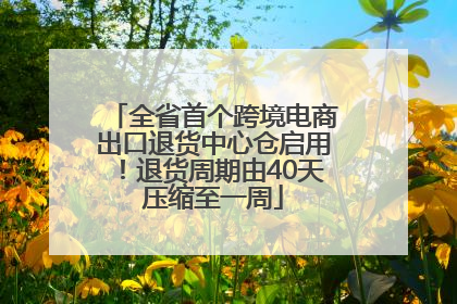 全省首个跨境电商出口退货中心仓启用！退货周期由40天压缩至一周