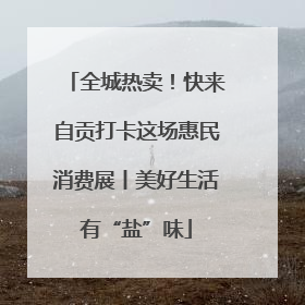 全城热卖！快来自贡打卡这场惠民消费展丨美好生活有“盐”味