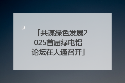 共谋绿色发展2025首届绿电铝论坛在大通召开