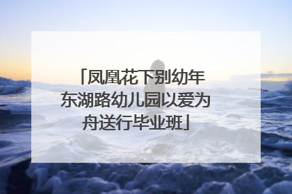 凤凰花下别幼年 东湖路幼儿园以爱为舟送行毕业班