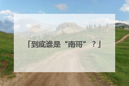 到底谁是“南哥”？