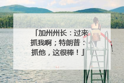 加州州长：过来抓我啊；特朗普：抓他，这很棒！