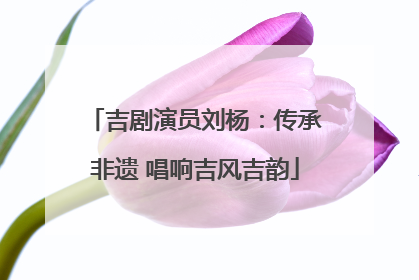吉剧演员刘杨：传承非遗 唱响吉风吉韵