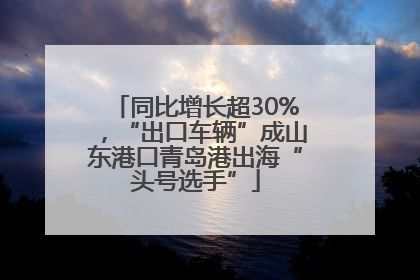 同比增长超30%，“出口车辆”成山东港口青岛港出海“头号选手”