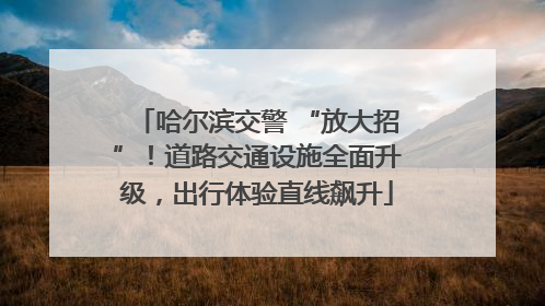 哈尔滨交警 “放大招”！道路交通设施全面升级，出行体验直线飙升