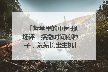 哲学里的中国·现场评丨播撒时间的种子，荒芜长出生机