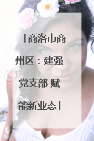 商洛市商州区：建强党支部 赋能新业态