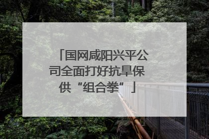国网咸阳兴平公司全面打好抗旱保供“组合拳”