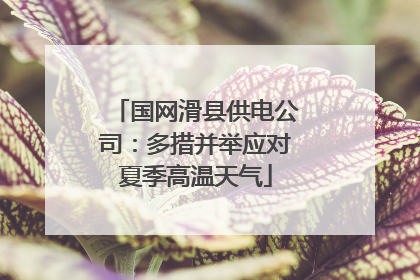 国网滑县供电公司：多措并举应对夏季高温天气