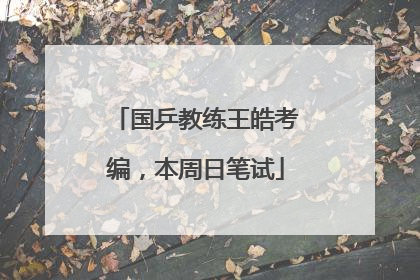 国乒教练王皓考编，本周日笔试