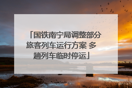 国铁南宁局调整部分旅客列车运行方案 多趟列车临时停运