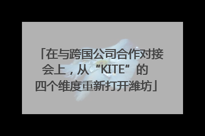 在与跨国公司合作对接会上，从“KITE”的四个维度重新打开潍坊
