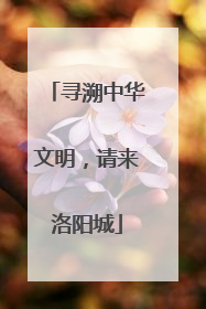 寻溯中华文明，请来洛阳城
