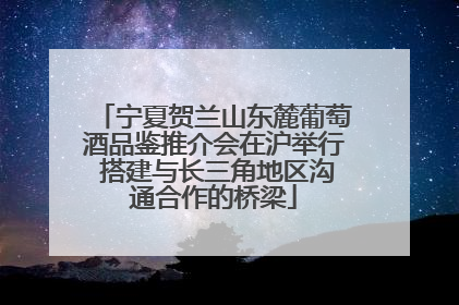 宁夏贺兰山东麓葡萄酒品鉴推介会在沪举行 搭建与长三角地区沟通合作的桥梁