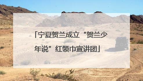 宁夏贺兰成立“贺兰少年说”红领巾宣讲团