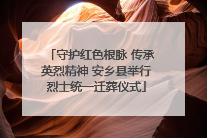 守护红色根脉 传承英烈精神 安乡县举行烈士统一迁葬仪式