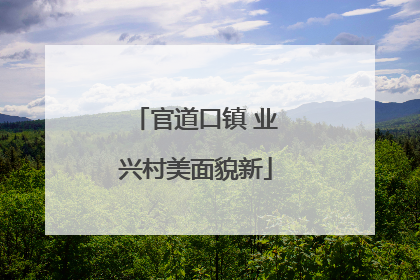 官道口镇 业兴村美面貌新