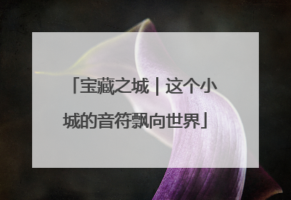 宝藏之城｜这个小城的音符飘向世界