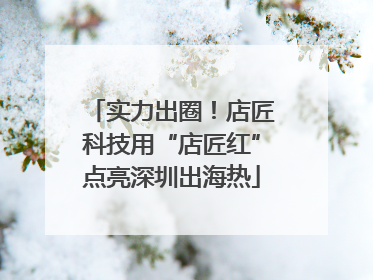 实力出圈！店匠科技用“店匠红”点亮深圳出海热