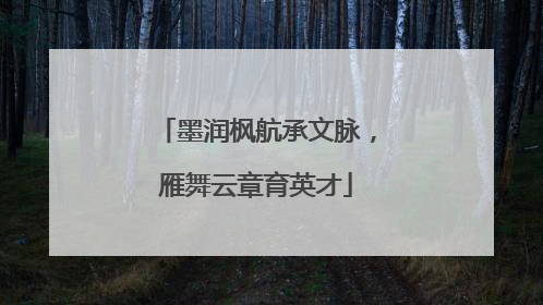 墨润枫航承文脉，雁舞云章育英才