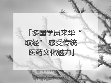 多国学员来华“取经” 感受传统医药文化魅力