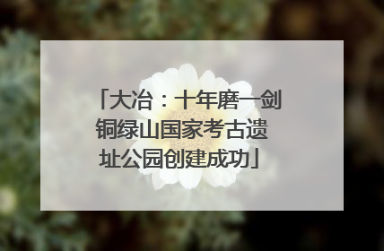 大冶：十年磨一剑 铜绿山国家考古遗址公园创建成功