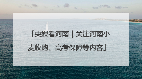 央媒看河南｜关注河南小麦收购、高考保障等内容