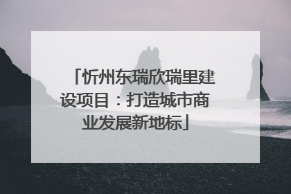 忻州东瑞欣瑞里建设项目：打造城市商业发展新地标