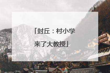 封丘：村小学来了大教授