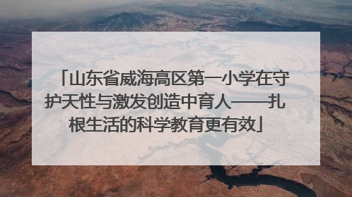 山东省威海高区第一小学在守护天性与激发创造中育人——扎根生活的科学教育更有效