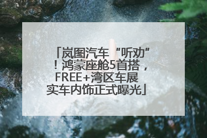 岚图汽车“听劝”！鸿蒙座舱5首搭，FREE+湾区车展实车内饰正式曝光