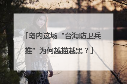 岛内这场“台海防卫兵推”为何越描越黑？