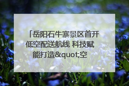 岳阳石牛寨景区首开低空配送航线 科技赋能打造"空中便利店"