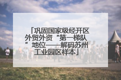 巩固国家级经开区外贸外资“第一梯队”地位——解码苏州工业园区样本