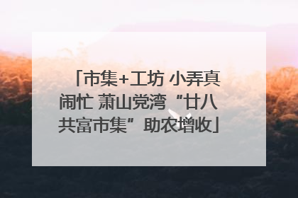 市集+工坊 小弄真闹忙 萧山党湾“廿八共富市集”助农增收
