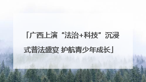 广西上演“法治+科技”沉浸式普法盛宴 护航青少年成长