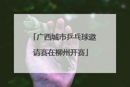 广西城市乒乓球邀请赛在柳州开赛