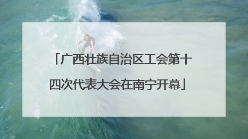广西壮族自治区工会第十四次代表大会在南宁开幕
