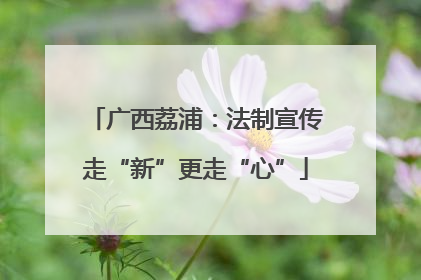 广西荔浦：法制宣传走“新”更走“心”